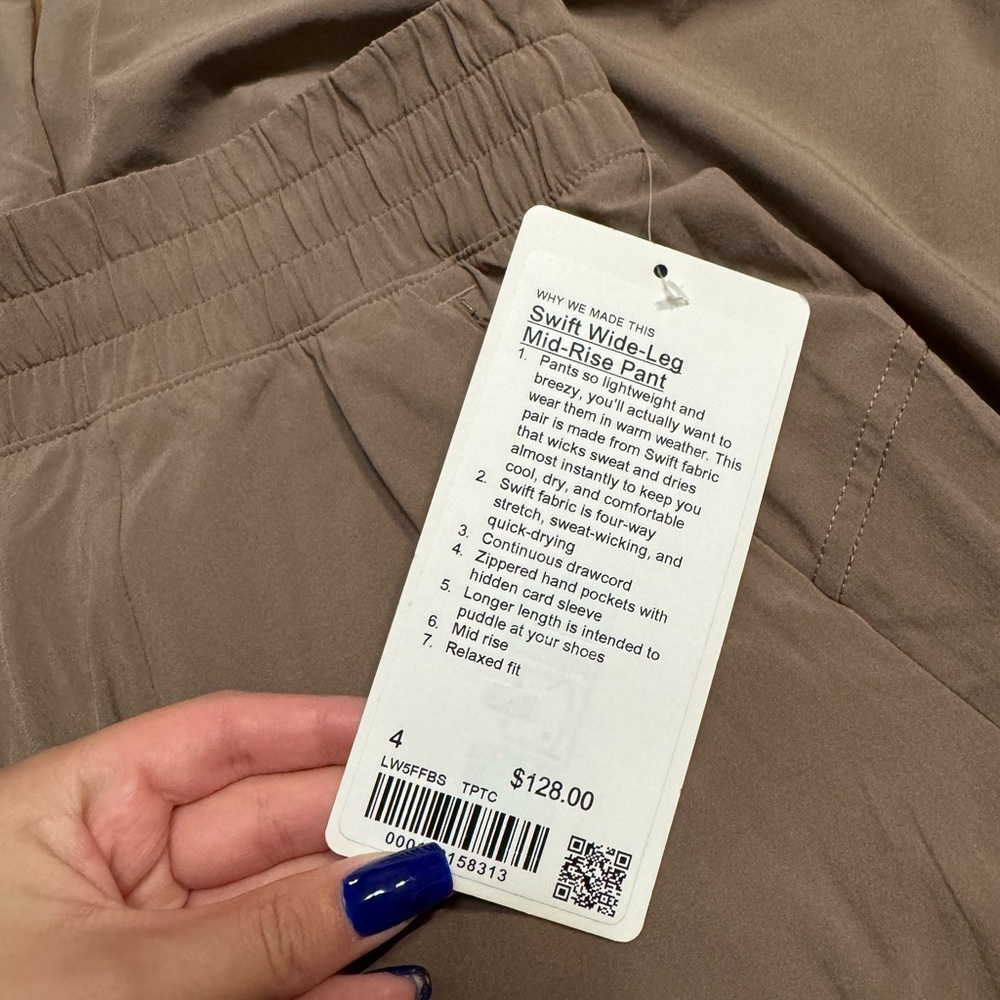 nwt lululemon swift wide leg mid rise pant - Picture 2 of 5